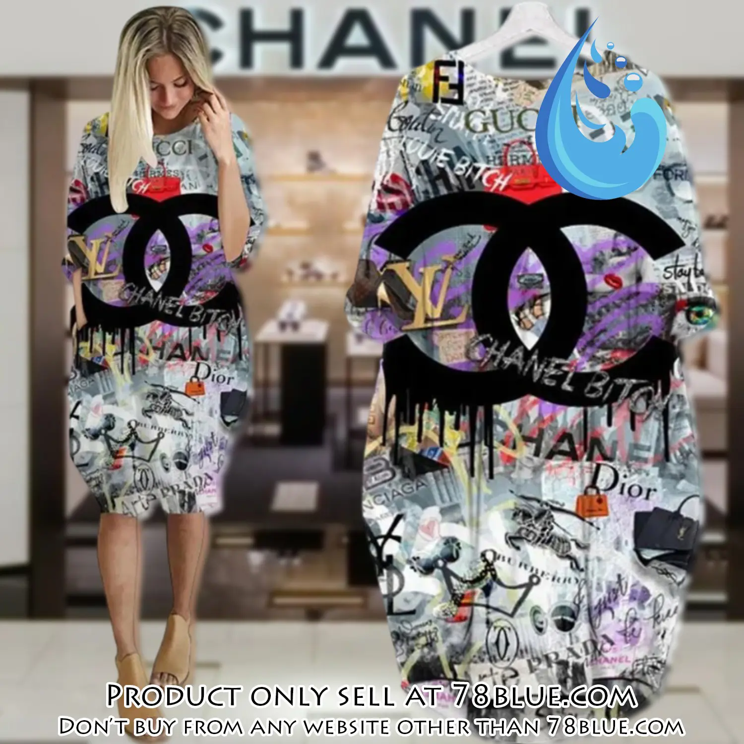 Chanel batwing pocket dress luxury brand for women pd080 78b1011614